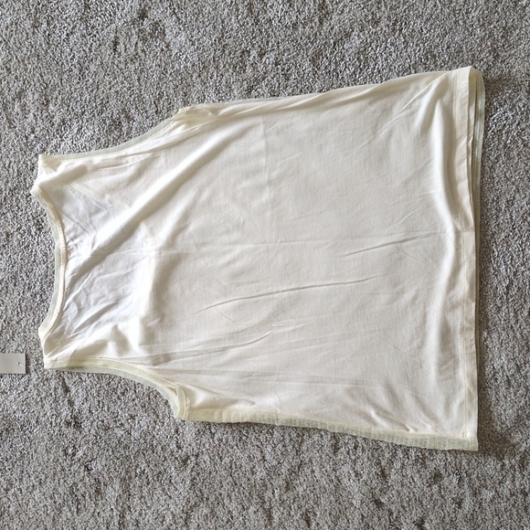 NWT LOFT Cream Sequin Tank Size Large Petite - Picture 5 of 6
